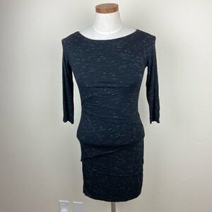 Bailey 44 Black Space Dye Layered Dress